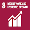 SDG Goal 8 icon: "Decent Work and Economic Growth"