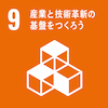 SDGs（持続可能な開発目標）目標9「産業と技術革新の基盤をつくろう」のアイコン